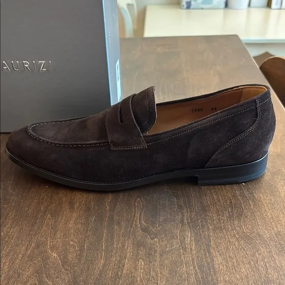 Antonio Maurizi Brown Suede Loafers Classic Slip-Ons