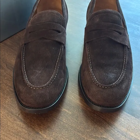 Antonio Maurizi Brown Suede Loafers Classic Slip-Ons
