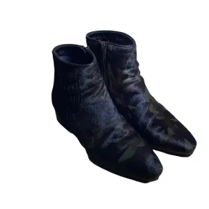 Aquatalia Florita Calf Hair Camo Ankle Boots