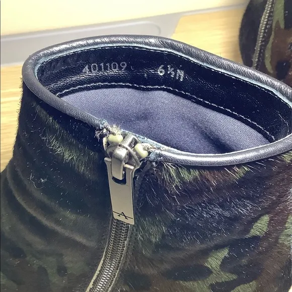 Aquatalia Florita Calf Hair Camo Ankle Boots