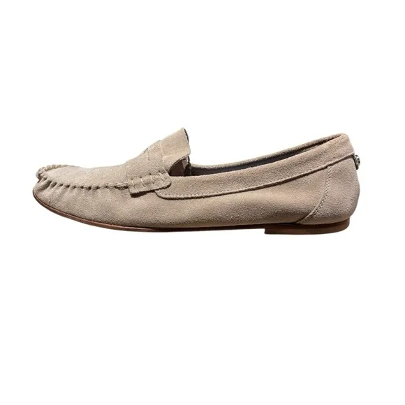 Aquatalia Lesley Women's Flats Loafers Ecru Suede  8.5
