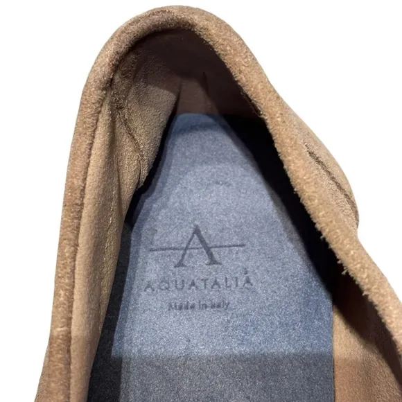 Aquatalia Lesley Women's Flats Loafers Ecru Suede  8.5