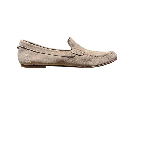 Aquatalia Lesley Women's Flats Loafers Ecru Suede  8.5