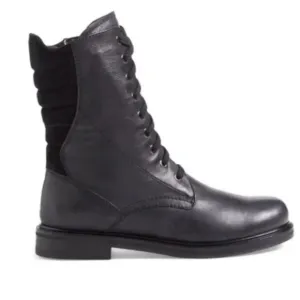 Aquatalia Women’s Super Racer Becca Combat Boots Black Lace Up Size 7