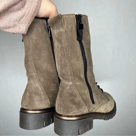 ARA High Soft | Combat Mid Calf Boots New 4.5 Dover Lace Up