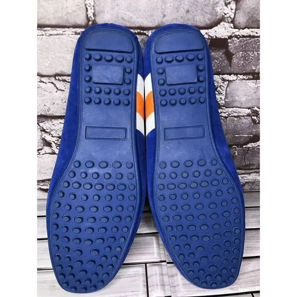Aretina Shoes Blue Suede Leather Slip On Driving Loafers Men’s Sz 27.5 Mex/9M US