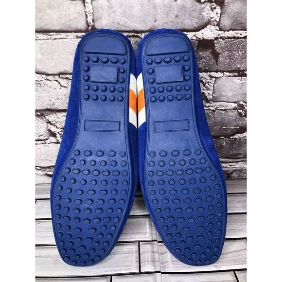 Aretina Shoes Blue Suede Leather Slip On Driving Loafers Men’s Sz 27.5 Mex/9M US