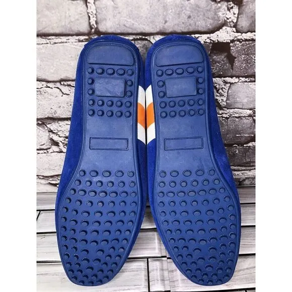 Aretina Shoes Blue Suede Leather Slip On Driving Loafers Men’s Sz 27.5 Mex/9M US