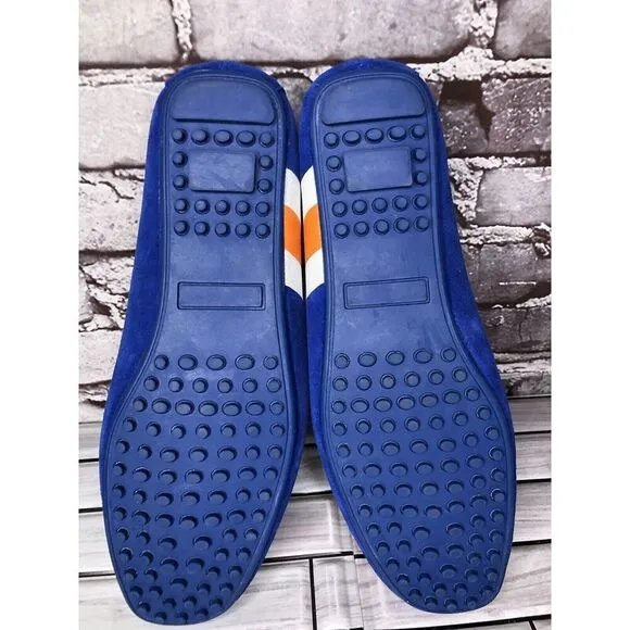 Aretina Shoes Blue Suede Leather Slip On Driving Loafers Men’s Sz 27.5 Mex/9M US