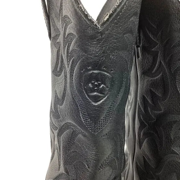 ARIAT Deertan Heritage Toe - Men's Sz 10(D) Black Western Boots 10002218 (34770)