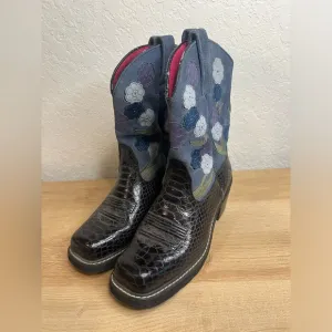 Ariat Doll Baby Women 16209 Leather Cowgirl Western Boots 9B EUC 11” Mid Calf