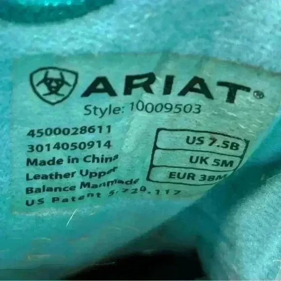 Ariat “Fat Baby” Mid calf cowboy boots; women’s size: 7.5B, mid calf; round toe