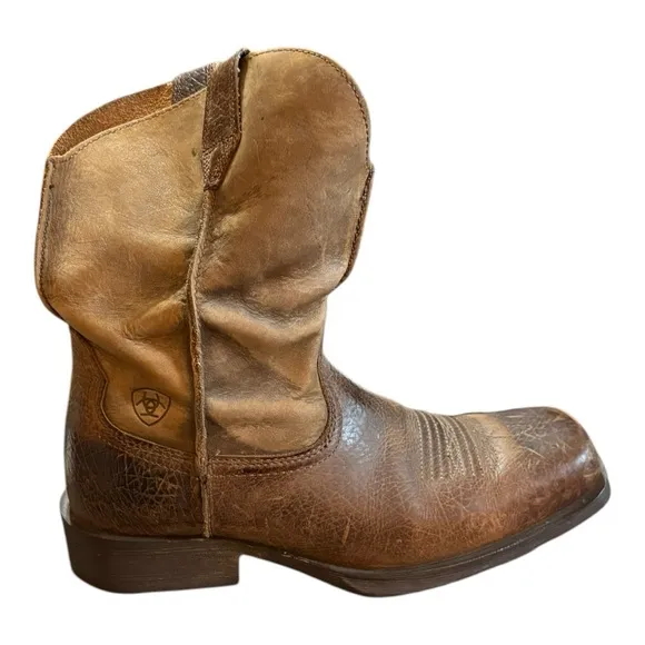 Ariat Men's Rambler Western Boots in brown leather Size 9