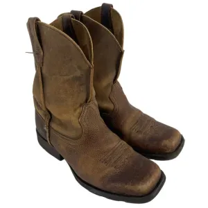 Ariat Ramble kid size 2 Brown Leather Western Square Toe mid calf pull on Boots