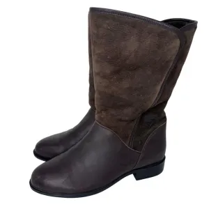 Ariat Riding Boots Cowboy Mid Calf Round Toe Pull On Leather Brown Womens Size 9