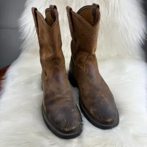 Ariat Rustic Brown Cowboy Boots with Round Toe