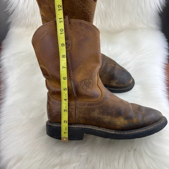 Ariat Rustic Brown Cowboy Boots with Round Toe