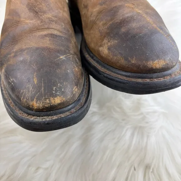 Ariat Rustic Brown Cowboy Boots with Round Toe
