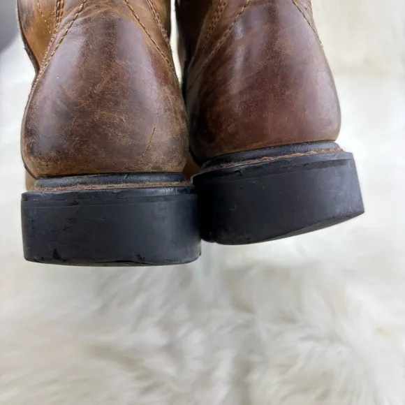 Ariat Rustic Brown Cowboy Boots with Round Toe