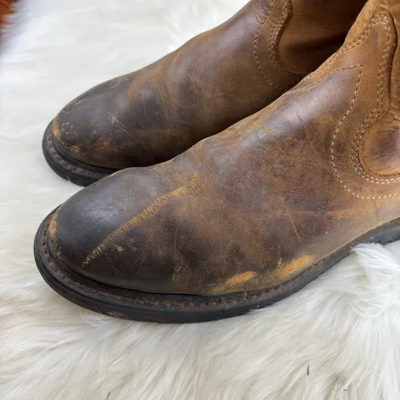 Ariat Rustic Brown Cowboy Boots with Round Toe