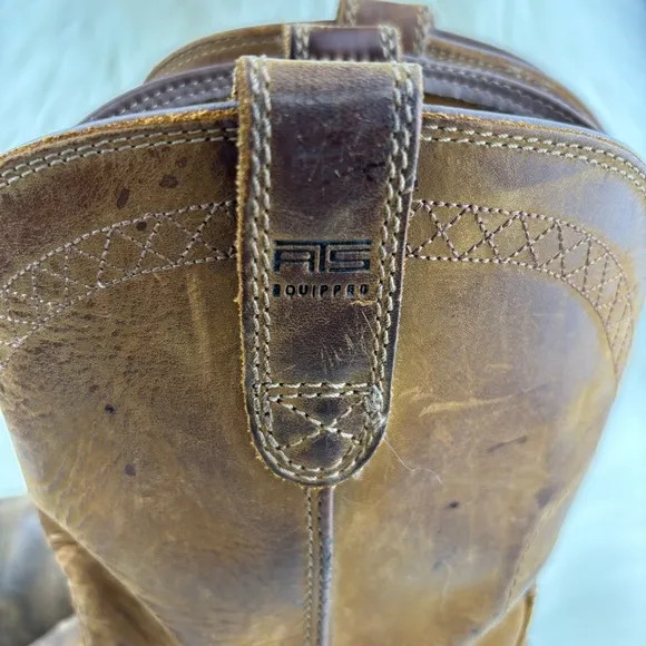 Ariat Rustic Brown Cowboy Boots with Round Toe