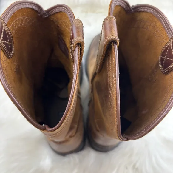Ariat Rustic Brown Cowboy Boots with Round Toe