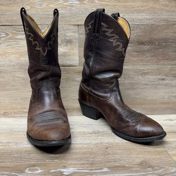 Ariat Sedona Arena Brown Leather Cowboy Boots Men's Size 10 EE