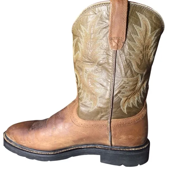 Ariat Two-Tone Leather Cowboy Boots Size 11