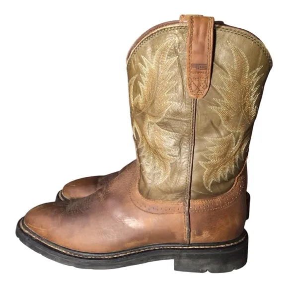 Ariat Two-Tone Leather Cowboy Boots Size 11