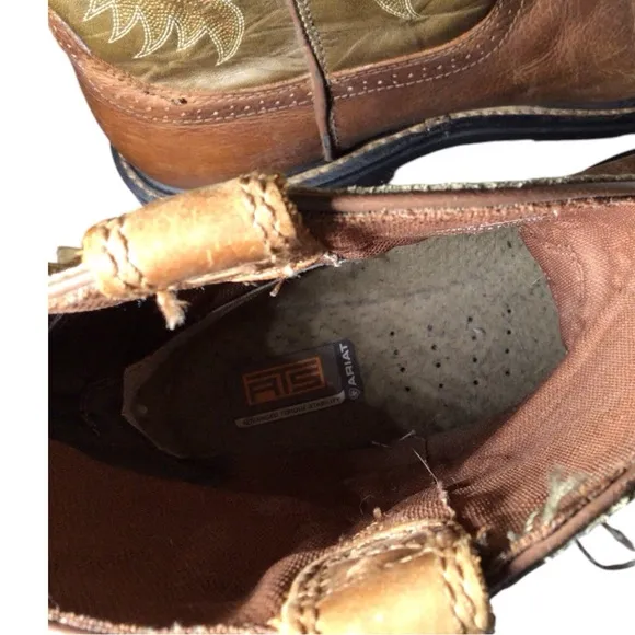 Ariat Two-Tone Leather Cowboy Boots Size 11