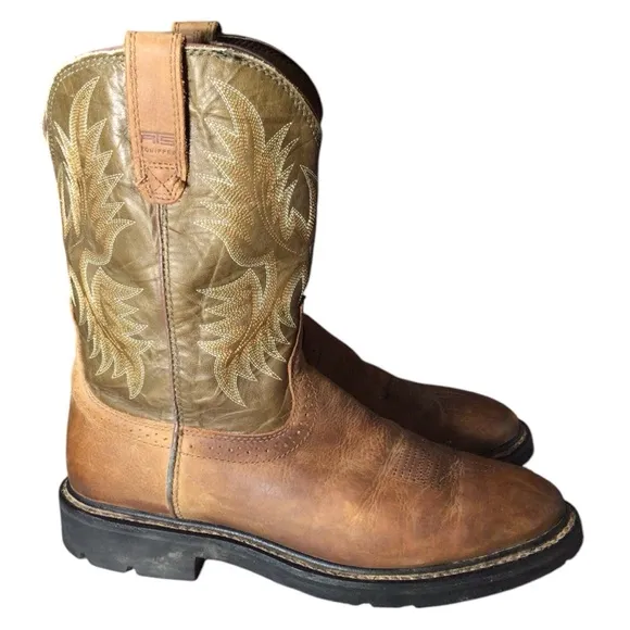 Ariat Two-Tone Leather Cowboy Boots Size 11