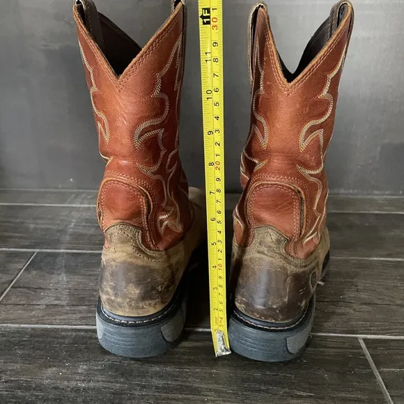 Ariat WorkHog Mens 11 D Work Boots Brown Mid Calf Leather Cowboy 10005888