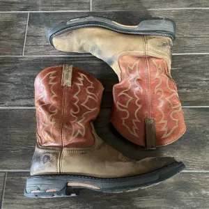 Ariat WorkHog Mens 11 D Work Boots Brown Mid Calf Leather Cowboy 10005888