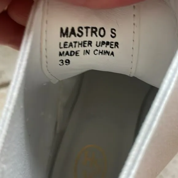 Ash Mastro Leather Pull-On Combat Boots White