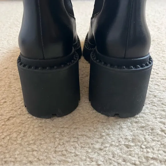 Ash Nico Round-Toe Ankle Boots 60mm leather chunky boots chelsea combat boot 37