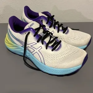 Asics Gel Excite 8 sneakers white blue purple lime green size 9