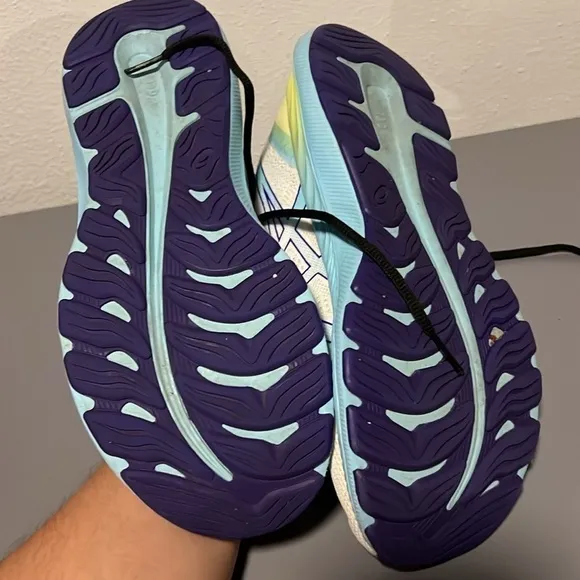 Asics Gel Excite 8 sneakers white blue purple lime green size 9