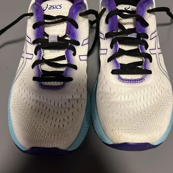 Asics Gel Excite 8 sneakers white blue purple lime green size 9