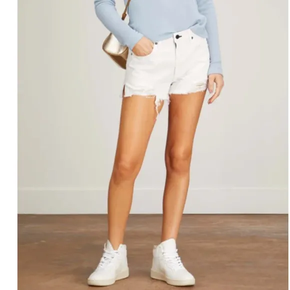 Askk NY Jax Short in Distressed Ivory sz 28 #II