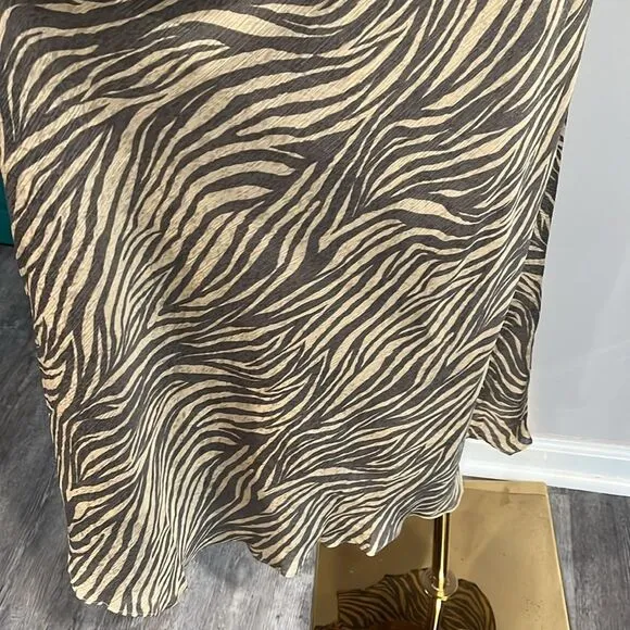 ASTR NEOT Flutter Sleeve Open Back Midi Dress Zebra - S ($99)