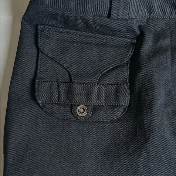 ATELIER BLACK KNEE LENGTH SKIRT SLEEK UTILITY STYLE CLASSIC SIZE/12 LARGE