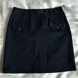ATELIER BLACK KNEE LENGTH SKIRT SLEEK UTILITY STYLE CLASSIC SIZE/12 LARGE
