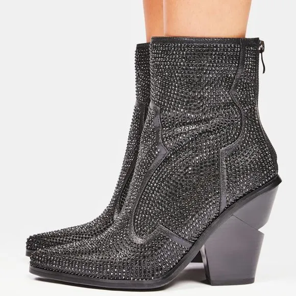 AZALEA WANG NOTHING BUT LOVE FOR YOU  Rhinestone Boots ( BRAND NEW !!! )
