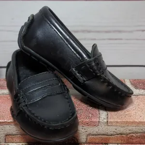 Baby Boy Girl Black Leather Polo Ralph Lauren Penny Loafers Church Preppy 4