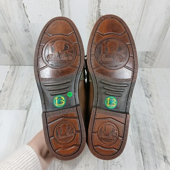 Bacco Bucci Studio Driving Moccasin Brown Leather Loafers Boat Shoes #1148