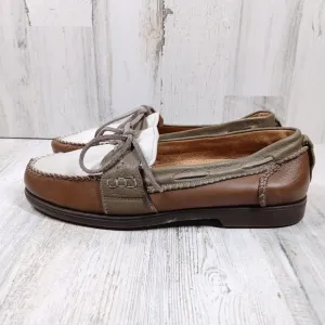 Bacco Bucci Studio Driving Moccasin Brown Leather Loafers Boat Shoes #1148