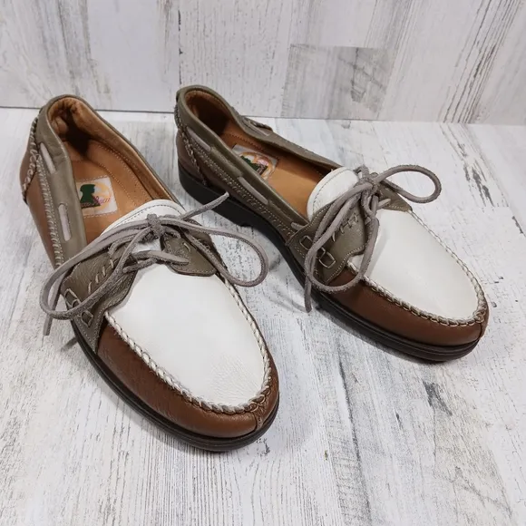 Bacco Bucci Studio Driving Moccasin Brown Leather Loafers Boat Shoes #1148