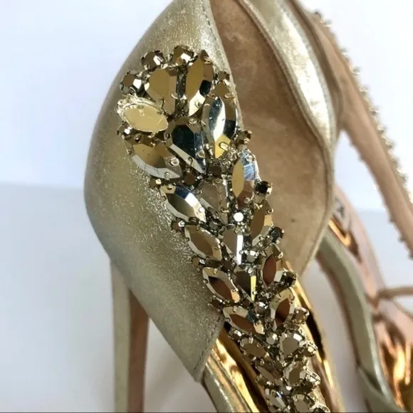 Badgley Mischka Emma II embellished sandals 8