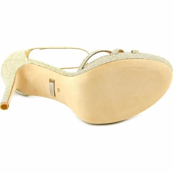 Badgley Mischka Gold Sandals NWOB
