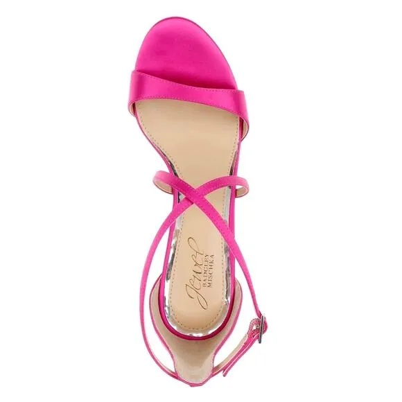 Badgley Mischka Women's Dimitra Strappy Stiletto Evening Sandals Pink Size 6 1/2